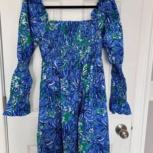 NEW * w/Tags- Lilly Pulitzer - Blue- Beyonca Babydoll Cotton Dress - XL